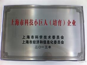 12月19号，，，，BJL平台被评为上海市科技小巨人培育企业